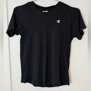 Champion Black Tee with Logo
